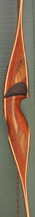 Cocobolo/myrtle riser with leopard myrtle veneer/bamboo core limbs