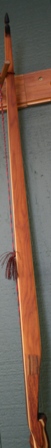 Cocobolo/bacote flare riser with yew veneers and bamboo core with micarta tips