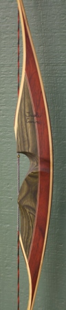 Paduk/green laminated maple with bamboo limbs and elk antler tips