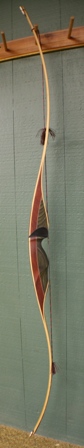 Paduk/green laminated maple with bamboo limbs and elk antler tips