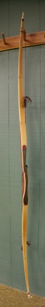 Paduk/green laminated maple with bamboo limbs and elk antler tips