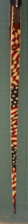 Paduk/grey laminated maple riser with flag print/bamboo core limbs