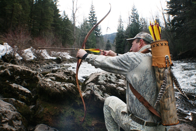 Ron King shooting Fox signature cedar arrows by Paul Jalon at Elite Arrows